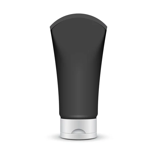 tüp krem veya jel gri, Gümüş Siyah temiz. tasarımınız için hazır. vektör eps10 ambalaj ürün