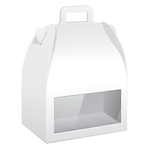 Caixa de transporte de papelão branco —  Vetores de Stock