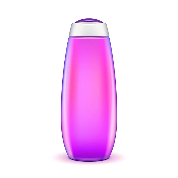 油沐浴凝胶瓶的洗发水粉色紫色紫色 — 图库矢量图片