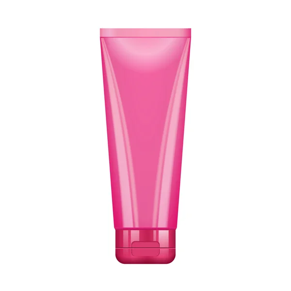 Tubo de creme ou gel rosa limpo — Vetor de Stock