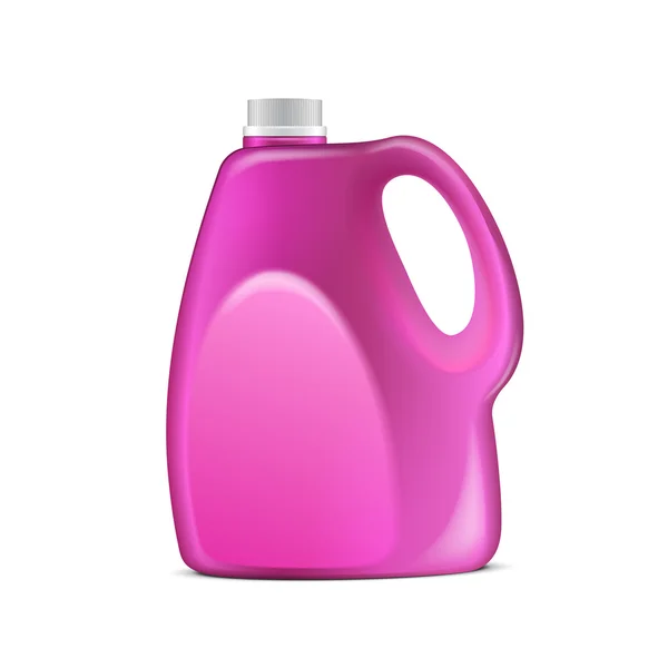 Pink Violet Plastic Jerrycan On White Background — Stock Vector