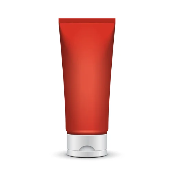 Tube De Crème Ou Gel Rouge Nettoyer — Image vectorielle