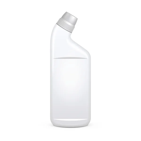 Toilet schoonmaken gel plastic fles op witte achtergrond geïsoleerd. klaar voor uw ontwerp. product verpakking vector eps10 — Stockvector