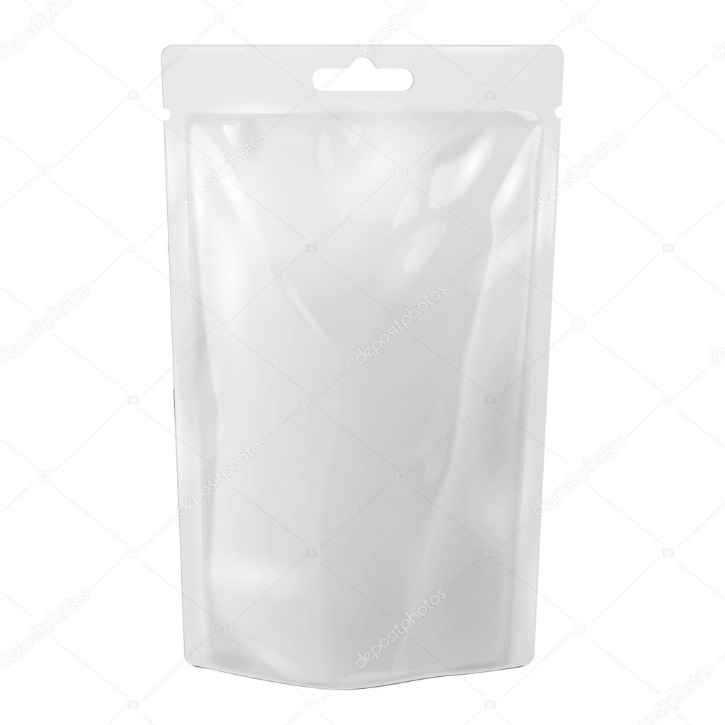 Doypack food or drink plastic pack Royalty Free Vector Image