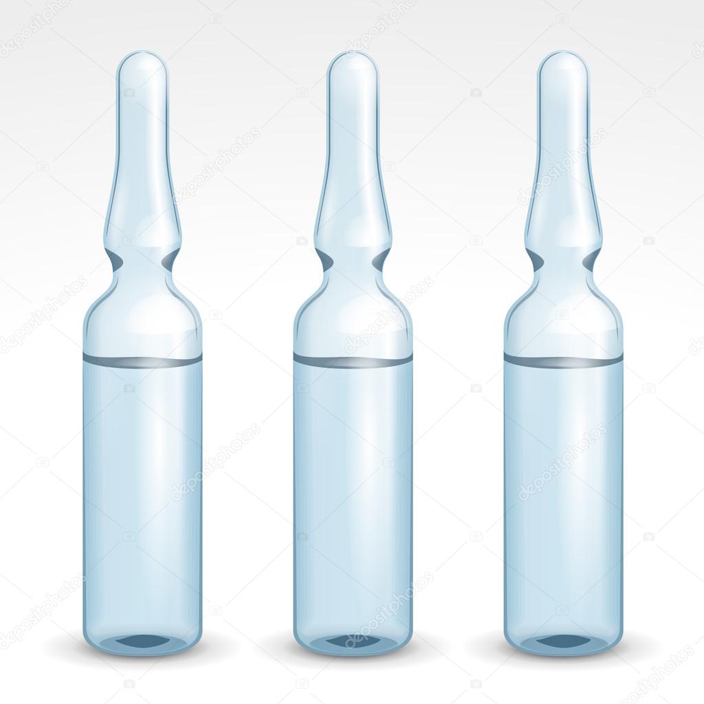 Medical Blue Transparent Glass Ampoules