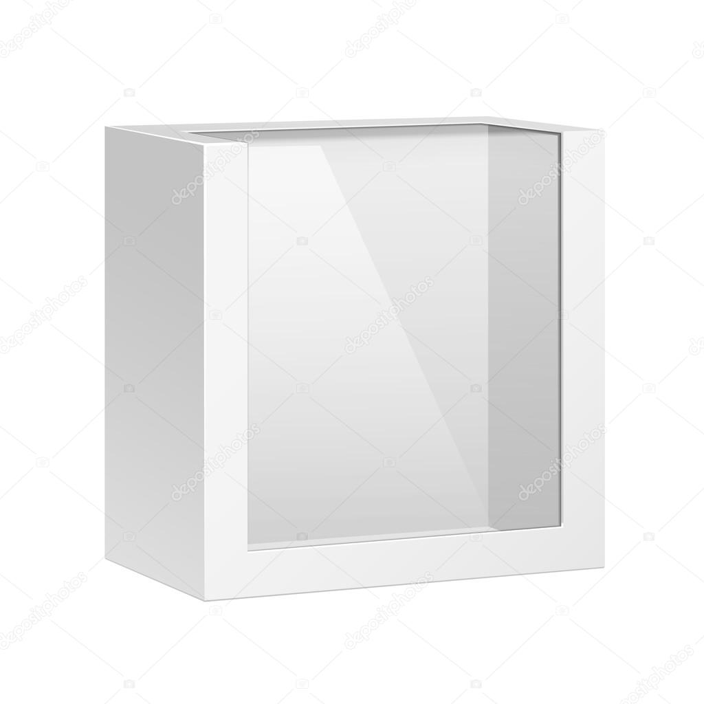 White Big Product Package Box With Window