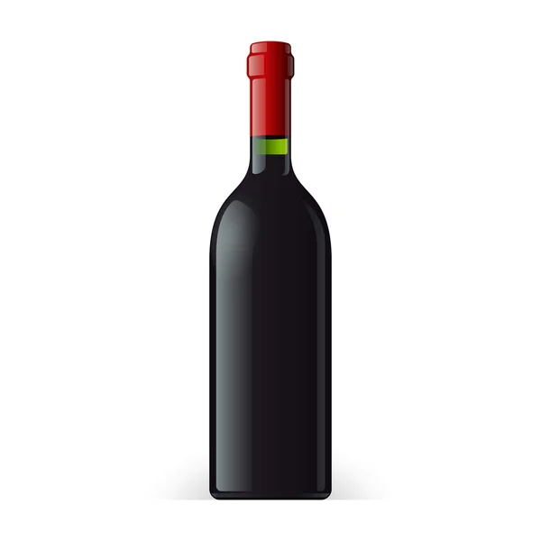 Wine Bottle On White Background Isolated — Stock Vector