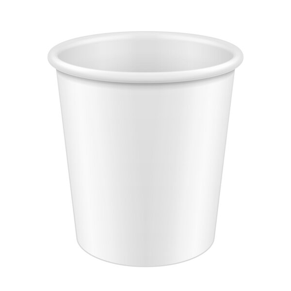 Белая одноразовая бумажная чашка. Контейнер для кофе, Java, чая, капучино, десерта, йогурта, мороженого
