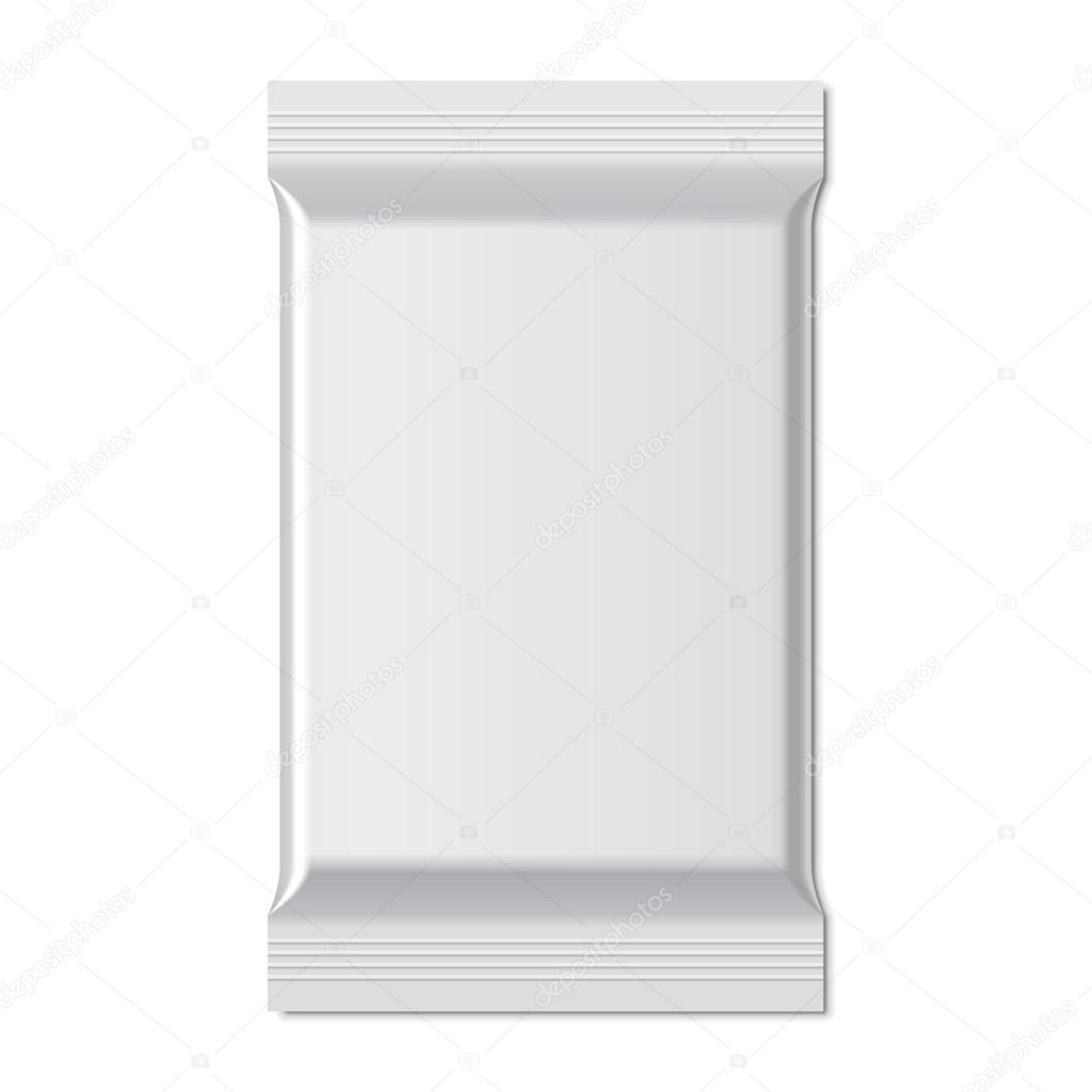 White Blank Foil Food Snack Sachet Bag Packaging For Chocolate, Coffee