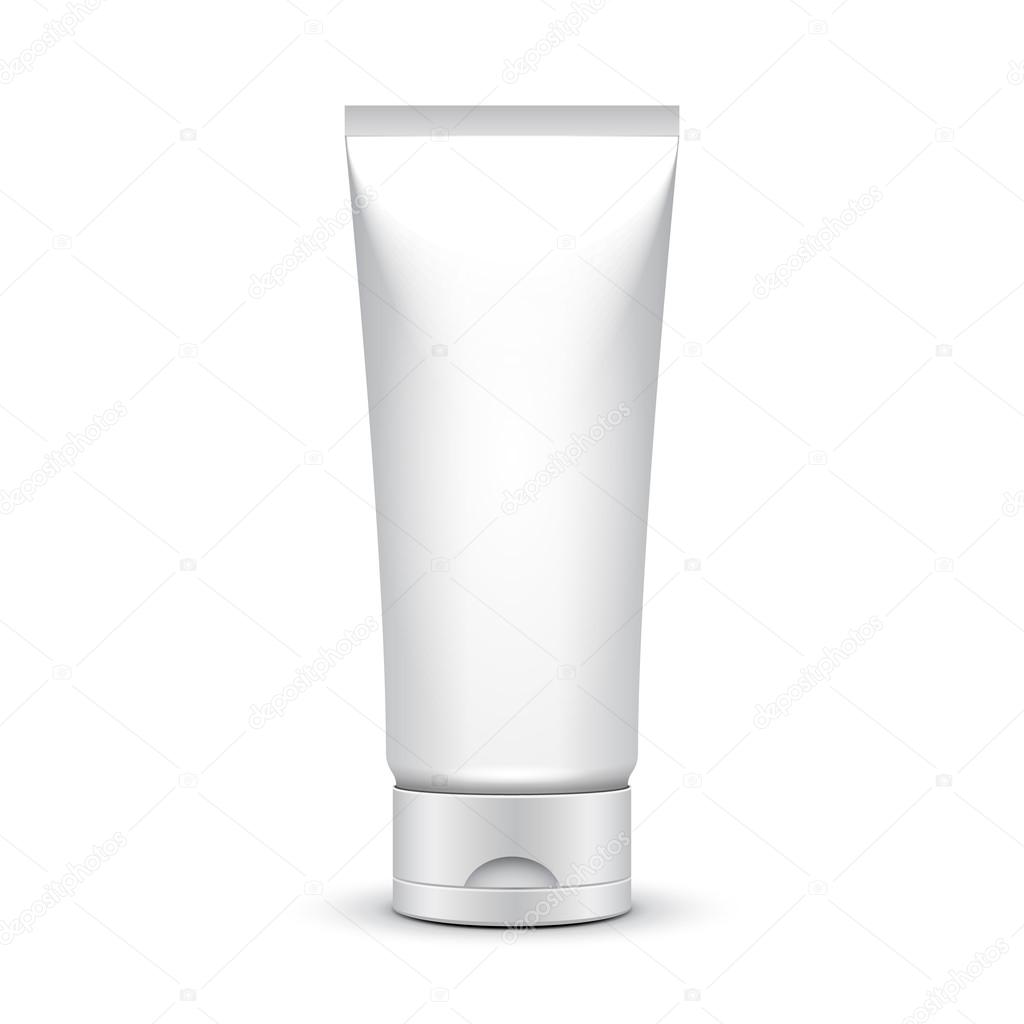 Tube Of Cream Or Gel Grayscale Silver White Clean