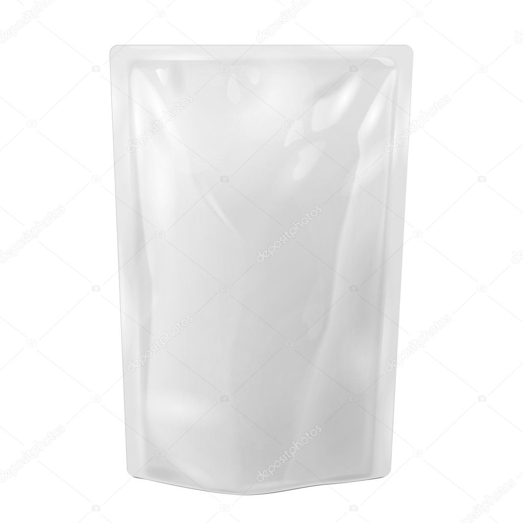 White Blank Foil Food Or Drink Bag Packaging