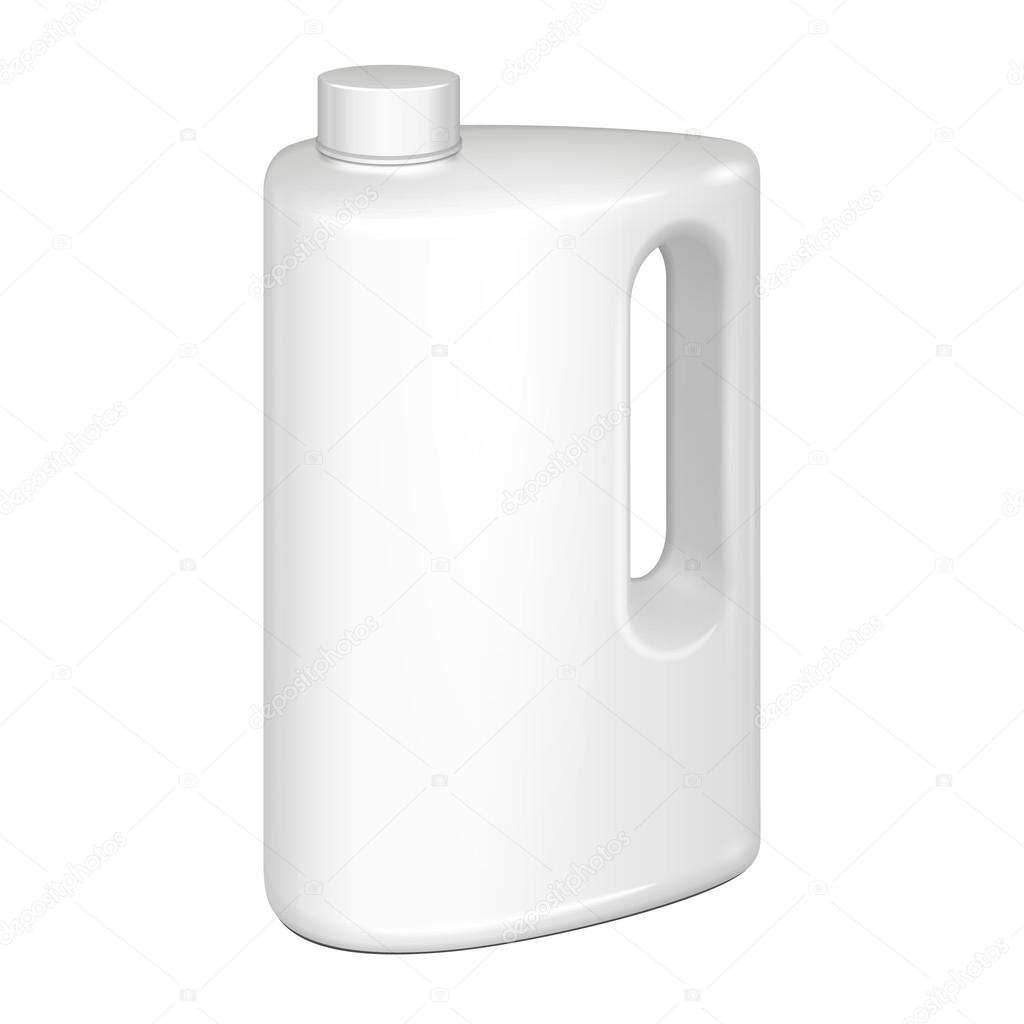 White Plastic Jerrycan Oil, Cleanser, Detergent, Abstergent, Liquid Soap