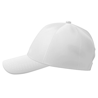 Mockup Unisex Spor Beyzbol, Golf, Tenis, Yürüyüş, Üniformalı Şapka. Sol Taraf Görünümü. Beyaz arka planda izole edilmiş bir resim. Tasarımınız için şablonu hazırlayın. Vektör EPS10