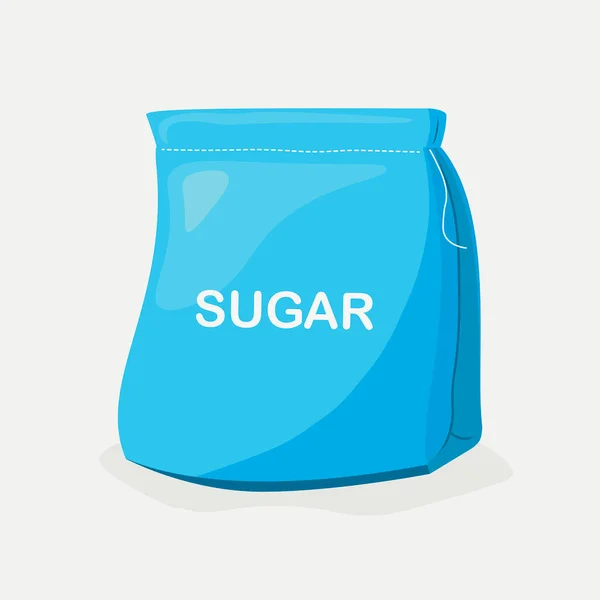 Şeker Beyaz Zemin Üzerinde Bir Karton Illüstrasyon — Stok Vektör