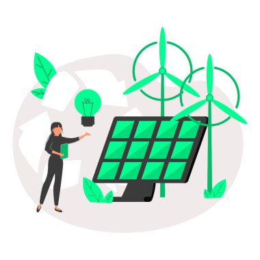 Modern Eco Özel Evi, Yel Değirmenleri ve Güneş Enerji Panelleri, Elektrik Arabası Şarj İstasyonu, Yeşil Endüstri