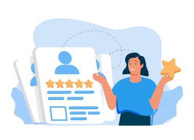 Pazarlama araştırması soyut konsept vektör çizimi. Satın alma alışkanlıkları, marka kişiliği, derecelendirme sitesi, çevrimiçi alışveriş, odak grubu, kullanıcı geribildirimi, ürün değerlendirmesi, e-ticaret soyut metaforu.