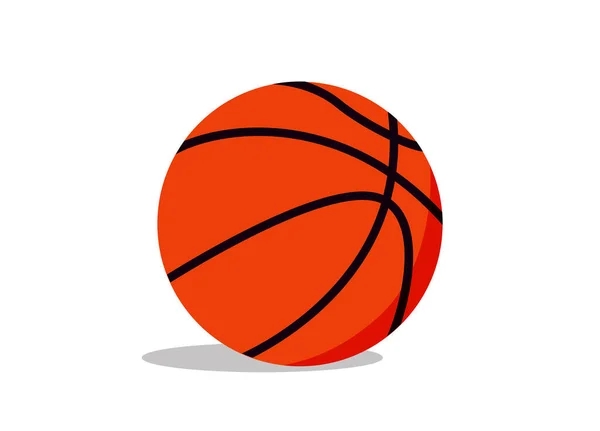 Orange Basketball Sports Isolate Vector Basketball Ikone Symbolbild Basketballkorb Einfaches — Stockvektor