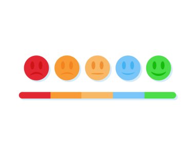 Pain measurement graphics - Scale with illustration of faces showing degrees of pain. Vector illustration.