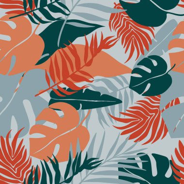 Soyut sanat arka plan vektörü. Modern şekil çizgisi sanat duvar kağıdı. Boho bitki örtüsü yaprakları ve çiçek desenleri yaz satışı afişi, duvar resimleri, baskılar ve kumaşlar için tasarlandı..