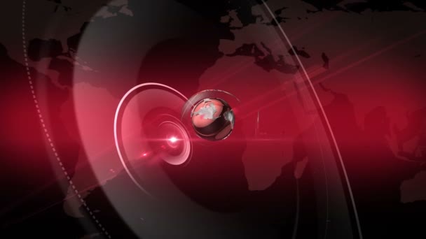 Red Rotating Globe — Videoclip de stoc