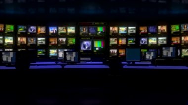 sanal tv stüdyo monitör duvar ile