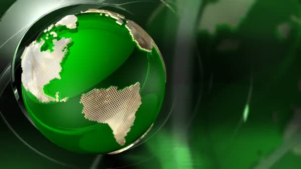 Globe de Terre Vert Rotatif 