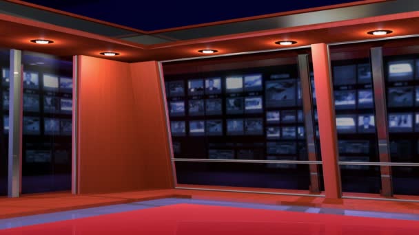 木制的虚拟演播室 — 图库视频影像