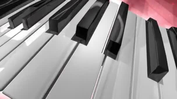 Fliegendes Klavier — Stockvideo
