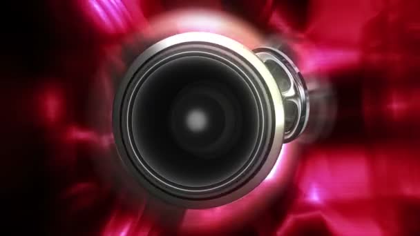 Loudspeakers vibrating — Stock Video