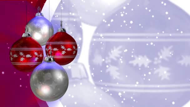 旋转圣诞球 — 图库视频影像