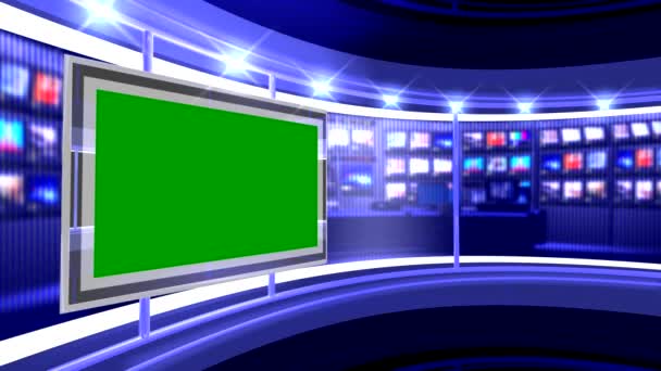 Studio di notizie virtuali — Video Stock