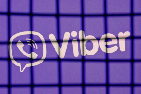 Kazan Rusia Febrero 2022 Logo Viber Instant Messaging Service Bars — Foto de Stock