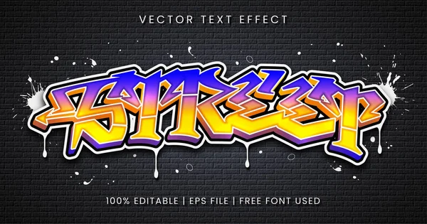 街头文字 涂鸦可编辑文字效果风格 — 图库矢量图片