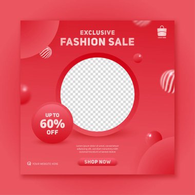 Özel indirimli tanıtım pankartı sosyal medya gönderme şablonu