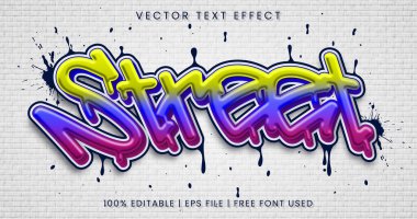Sokak metni, 3d graffiti düzenlenebilir metin efekti biçimi