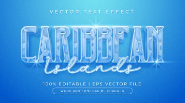 Karayip adaları metin, düzenlenebilir metin efekti biçimi