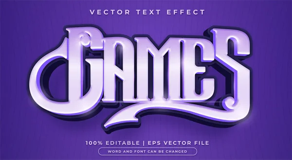 Spiele Text Glühende Editierbare Text Effekt Stil — Stockvektor