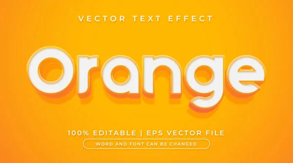 Modèle Style Effet Texte Modifiable Orange — Image vectorielle