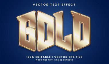Altın ve parlaklık düzenlenebilir metin efekti biçimi