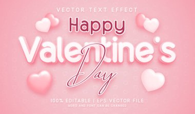 Sevgililer Günü düzenlenebilir metin efekti biçimi