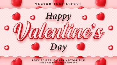 Aşk şekilli sevgililer günü metin efekti