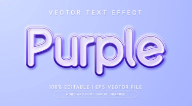 Mor düzenlenebilir metin efekti biçimi şablonu