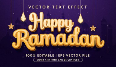 Mutlu Ramazan metin efekti şablonu