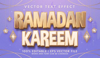 Ramazan kareem metin efekti şablonu