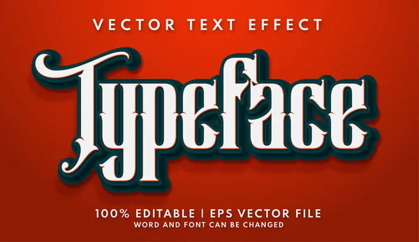 Typeface Editável Efeito Estilo Texto — Vetor de Stock