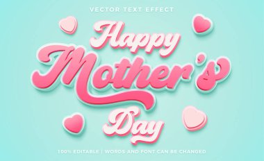 Mutlu anneler günü metin efekti tarzı