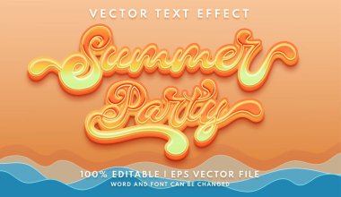 Yaz partisi düzenlenebilir metin efekti biçimi