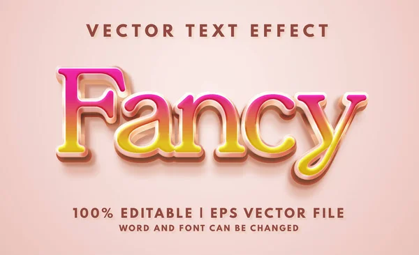 Fancy Snygg Och Trendig Redigerbar Text Effekt Stil — Stock vektor