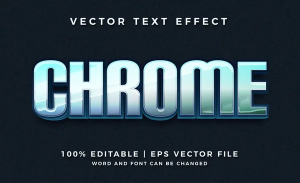 Modèle Effet Texte Style Logo Chromé — Image vectorielle