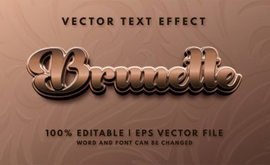 Esmer saç rengi tarzı metin efekti şablonu